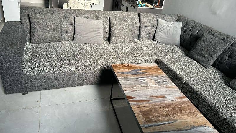 New master molty foam poshish done L shape sofa 2