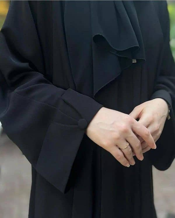 "Plain classic Abaya with stoller" 3