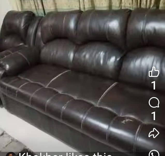 7 setter Pure leather sofa set 1