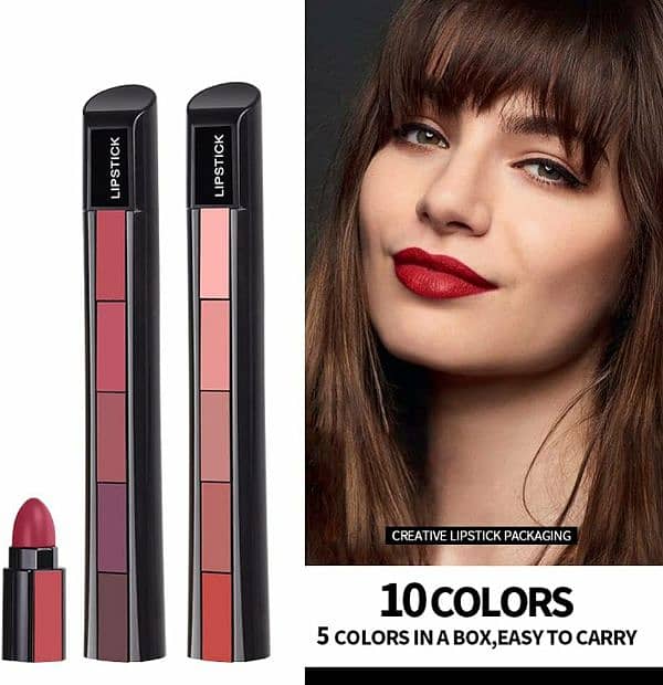 5 in 1 Lipstick Matte lipsticks Waterproof 0
