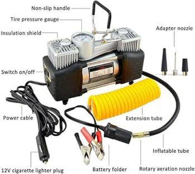 Heavy Duty Double Cylinder Tyre Air Compressor - 150 Psi - Tools ...