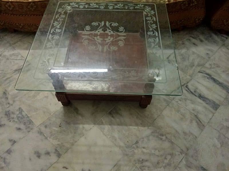 5 Seater Sofa Set with 3 Glass Table 5