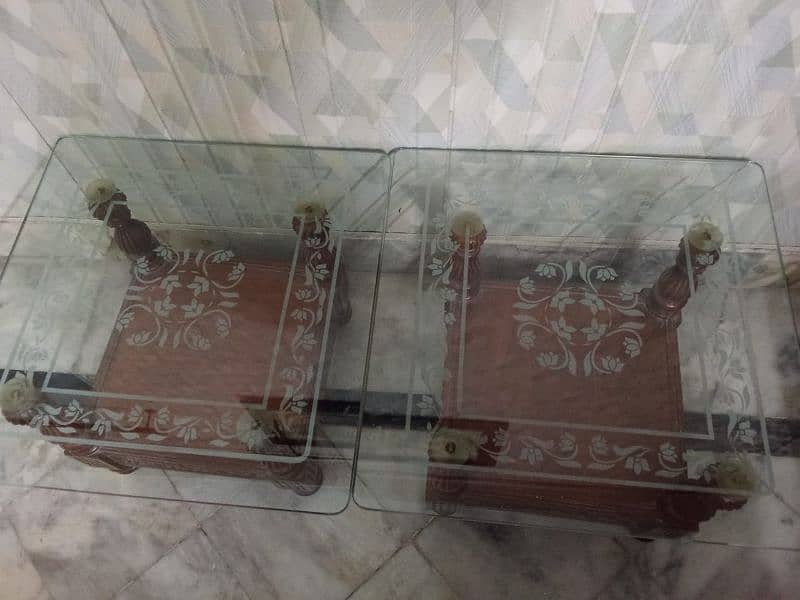 5 Seater Sofa Set with 3 Glass Table 7