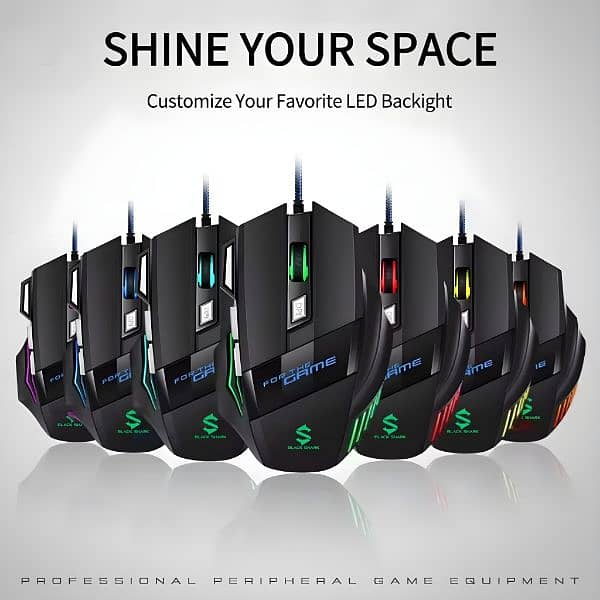 Black Shark MAKO M6 Professional 3200 DPI Gaming Mouse 7 Buttons 1