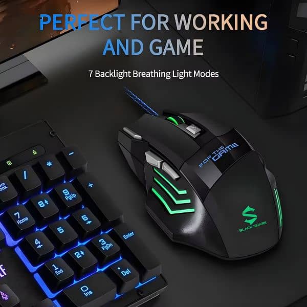 Black Shark MAKO M6 Professional 3200 DPI Gaming Mouse 7 Buttons 2