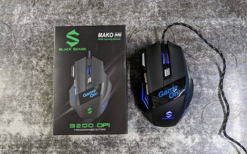 Black Shark MAKO M6 Professional 3200 DPI Gaming Mouse 7 Buttons 3