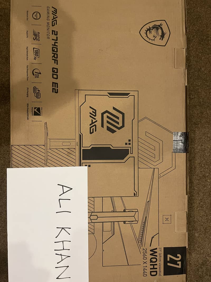 MSI MAG274QRF E2 QD IPS HDR 180 Hz Monitor 0
