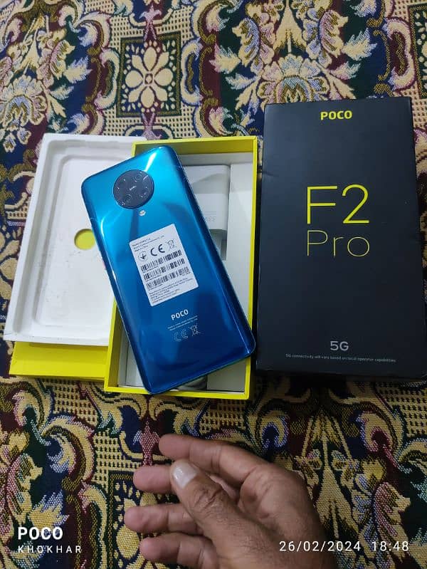 Poco f2 pro 13/256 GB dual Sim official PTA approved full box 6