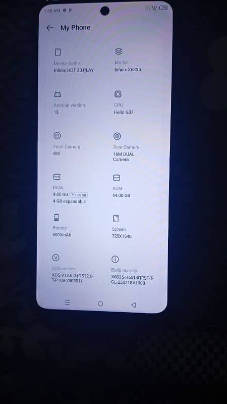 Infinix hot 30 play 10 by 10 condition 10