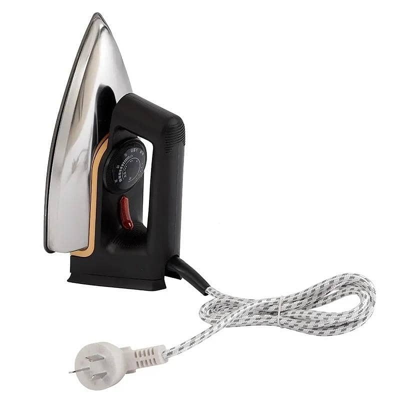 Portable 1000 Watts Dry Iron with Non-Stick Coating & Easy Grip Handle 1