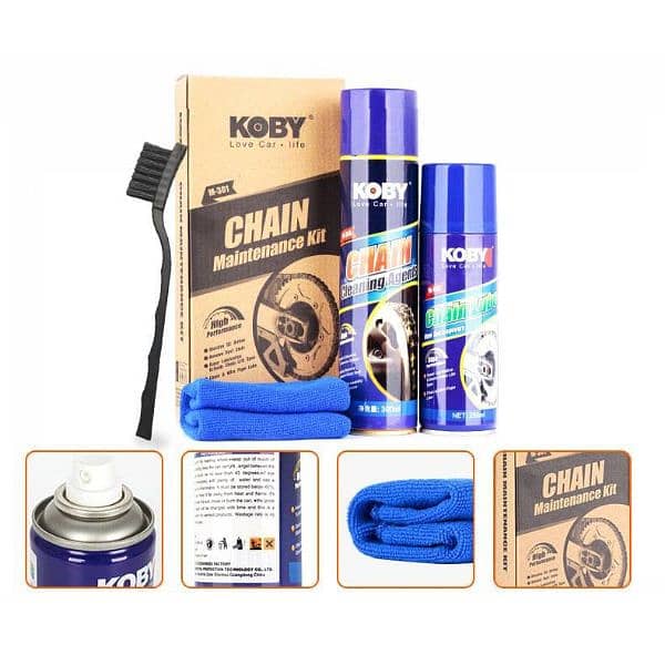 Koby Chain Maintenance Kit for Bike Motorcycle - For CD 70/125/100 0