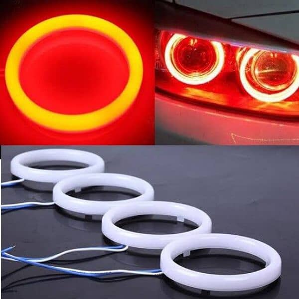 LED Angel Eyes Halo Rings - 80mm/90mm - Car & Bike Decorative Lights 0