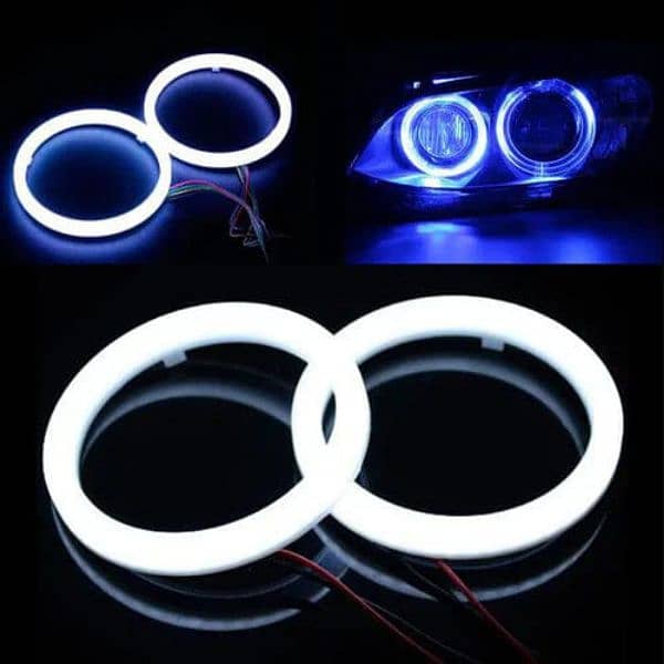 LED Angel Eyes Halo Rings - 80mm/90mm - Car & Bike Decorative Lights 2
