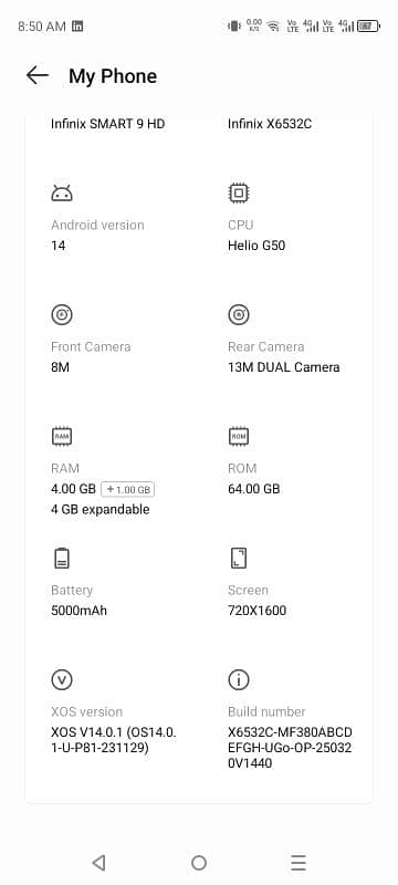 Infinix smart 9 golden color 2