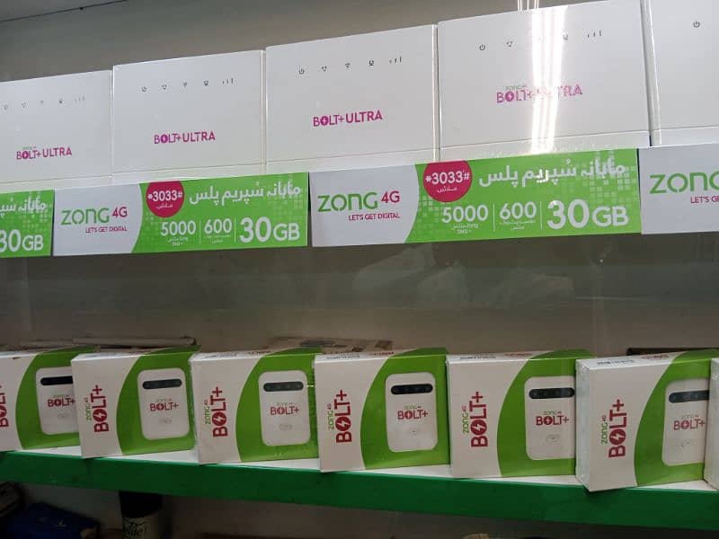 Zong 4G Bolt USB Bolt+ Cloud Bolt Ultra Modem Router eSim Available 2