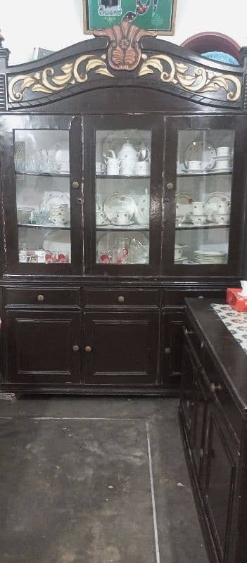 Full bed set consist of (Bed, dressing,almari for pots, side tables ) 7