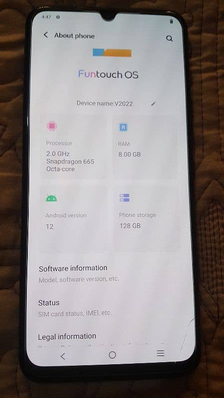 vivo v20se (8+8/128) in 8.5/10 condition.  no shade 2
