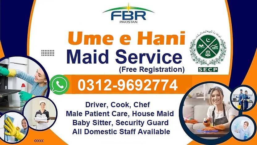 Driver | Cook | Chef | Office staff, Male Patient Care | Baby Sitter 0