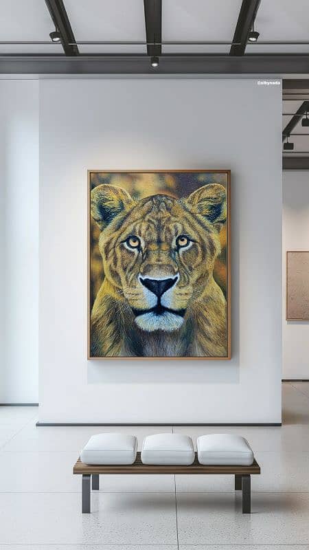 Oil painting Lion portrait 1