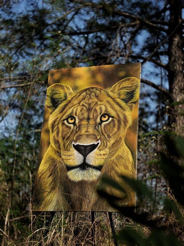 Oil painting Lion portrait 0