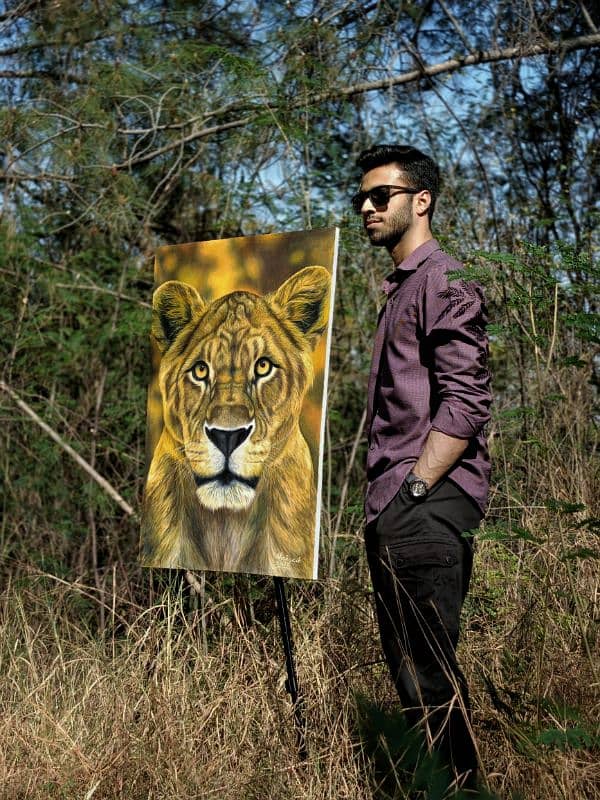Oil painting Lion portrait 2