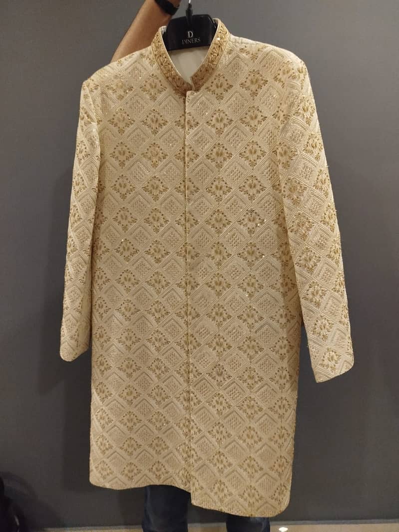 Sherwani Complete Set Available - Sherwani, Inner, Kulha and 5