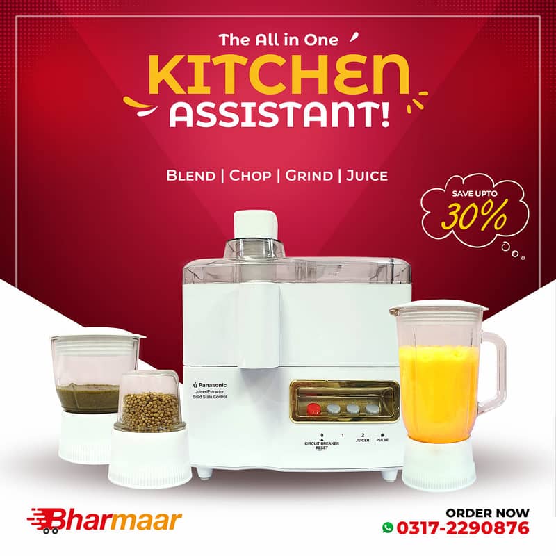 Juicer - Blender - Grinder - Chopper - Mixer - 3 in 1 - 4 in 1 0