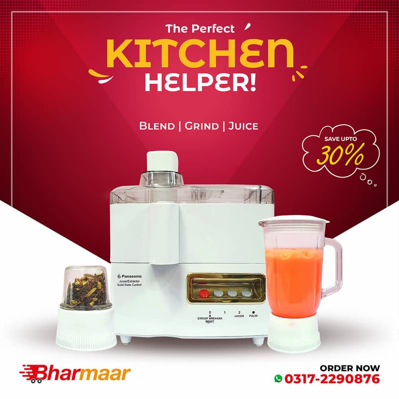 Juicer - Blender - Grinder - Chopper - Mixer - 3 in 1 - 4 in 1 2