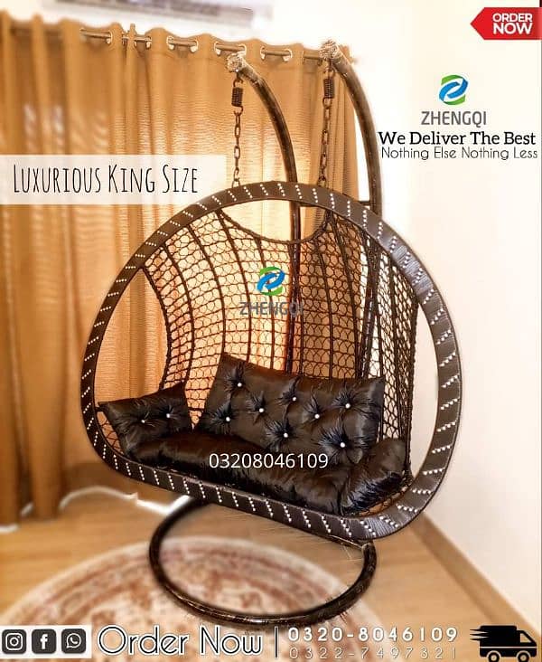 New Swing Chair Jhoola, Single & Double, Macrame Jhula, Hanging, COD 10