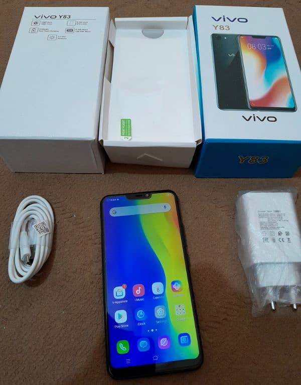 6/128GB, Vivo y83, With Box charger 0