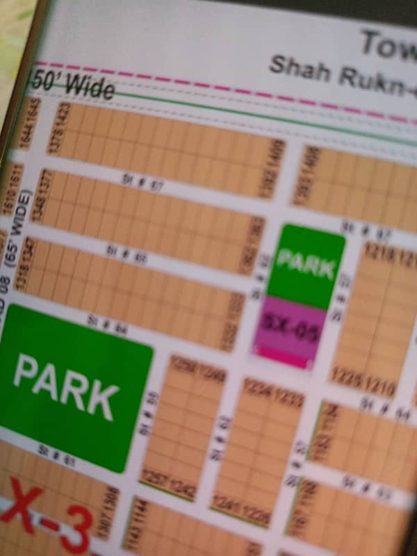 DHA Multan One Kanal Plot X Block Facing Park For Sale 0