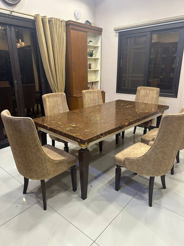 Marble Top Dining Table 1
