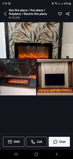 Electric fire place/gas fire places// 03057865194 whtsap