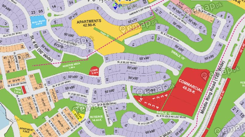 580 Square Yard Plot Sec B Street 110 0