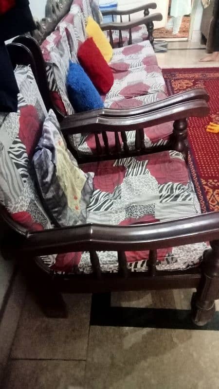 5 seater sofa set for sell. 03316465366. With cushions and cover 4