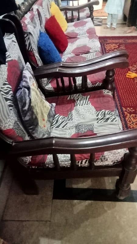 5 seater sofa set for sell. 03316465366. With cushions and cover 5
