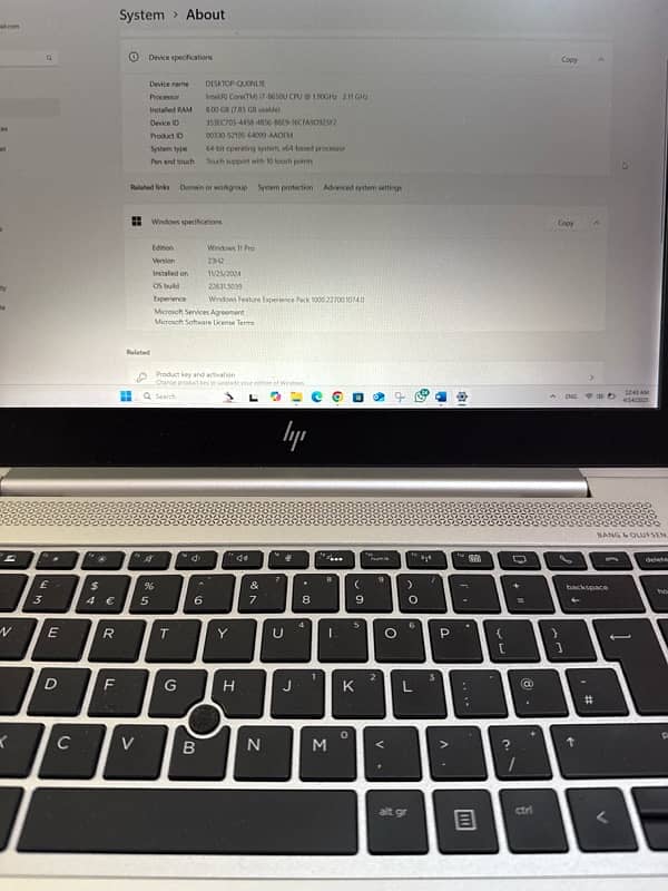 hp litebook 840 G5 Touch and type in 10/10 condition best laptop 4