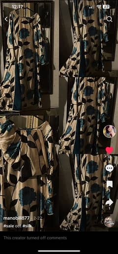 silk dress 3pc xl size