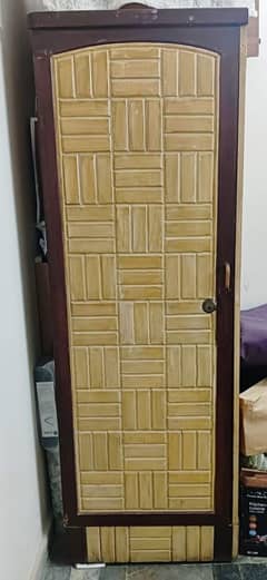 Sheesham and Oak wood Single Wardrobe And Storage Box