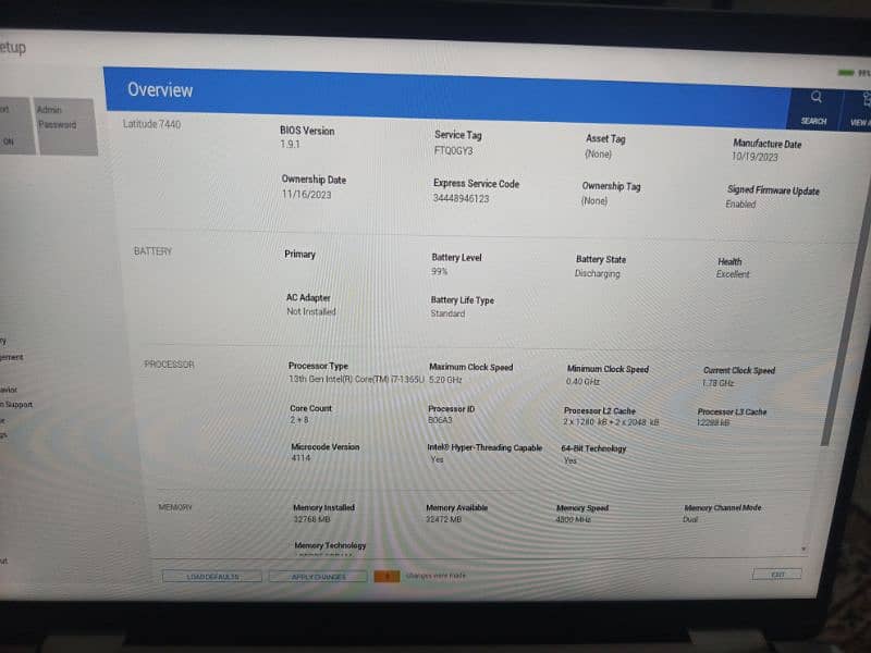 DLatitude 14" 7440 2 in 1 i7 13 generation 7