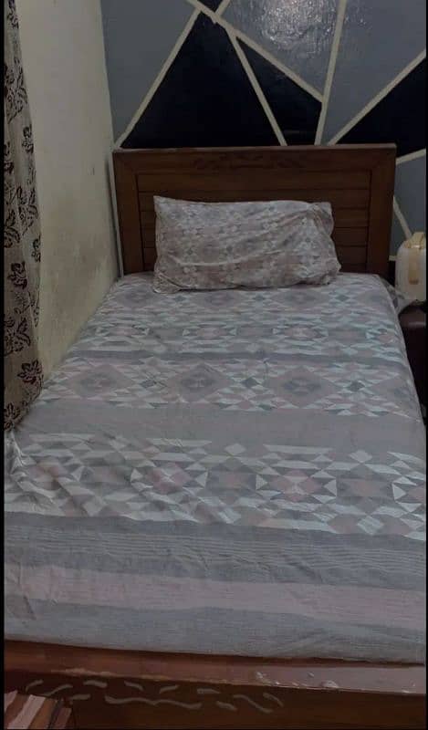 single bed with metres for sale almost new bed 10/10 condition 1
