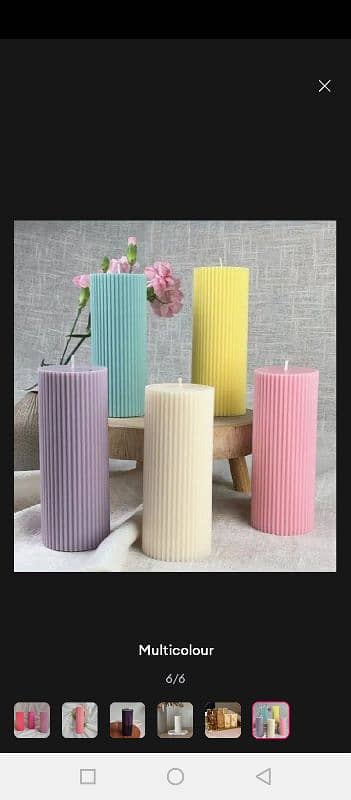 Bouquet candle . Tray candles  flower candle . for mother's day 12