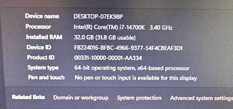 Core i7 14700k 20 Core. Gaming Workstation PC without Graphic Card. 3