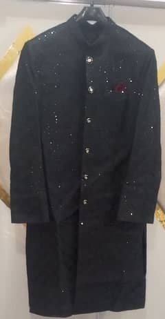 black sherwani one time use size large