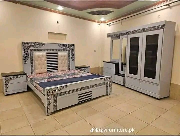 Double bed, King size bed, Dressing table,Bed set,Wooden bed,Furnitur 4