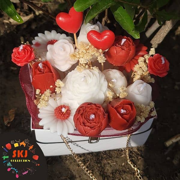 Bouquet candle . Tray candles  flower candle . for mother's day 15