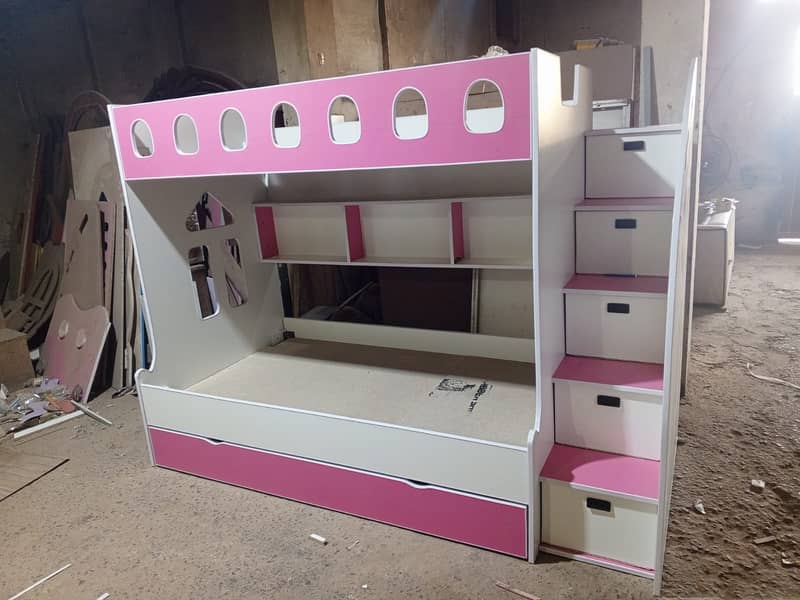 Bunk bed | Kid wooden bunker bed | Double bed | Triple bed 03234921584 3