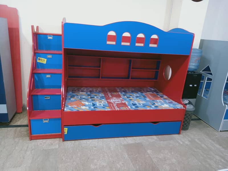 Bunk bed | Kid wooden bunker bed | Double bed | Triple bed 03234921584 4