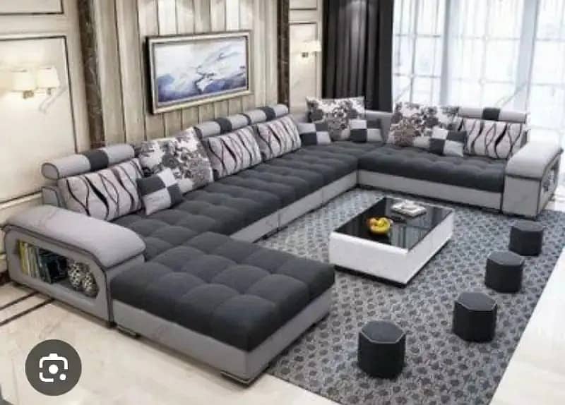 L shape sofa/L shape sofa/corner sofa/8 seater sofa set/puffy sofa 7