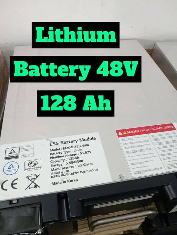 L. G chem 51.2v 128ah lithium ion battery/ lithium iron phosphate 7